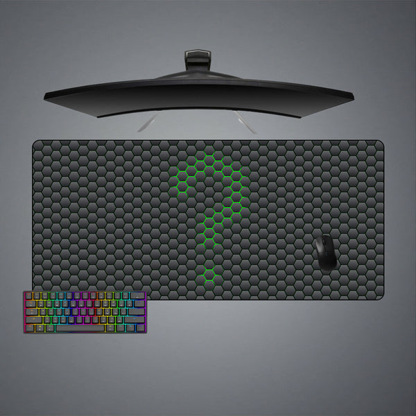 Hex Question Mark Design XL Size Gaming Mouse Pad, Computer Desk Mat