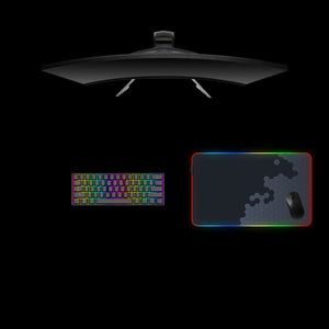 Hexagon Tiles Design Medium Size RGB Light Gamer Mouse Pad