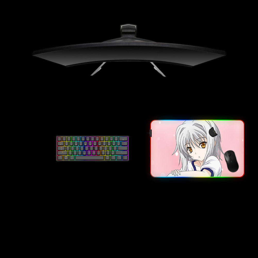 High School DxD Koneko Pink Design Medium Size RGB Lit Gaming Mouse Pad