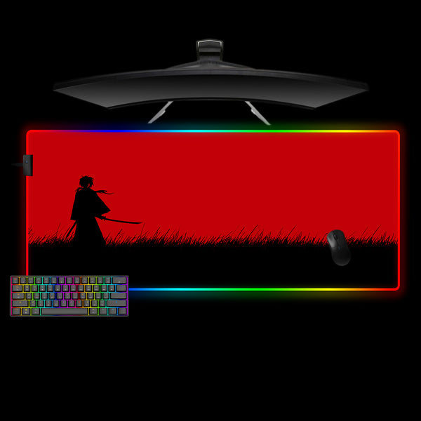 Himura Kenshin Design XL Size RGB Lighting Gaming Mouse Pad