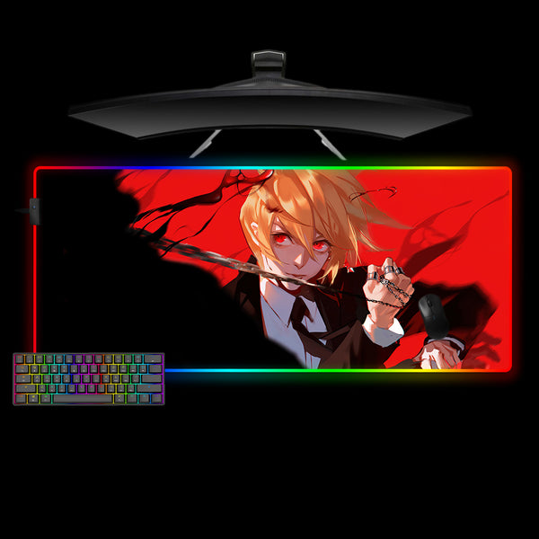Kurapika Black & Red Design XL Size RGB Lit Gaming Mousepad