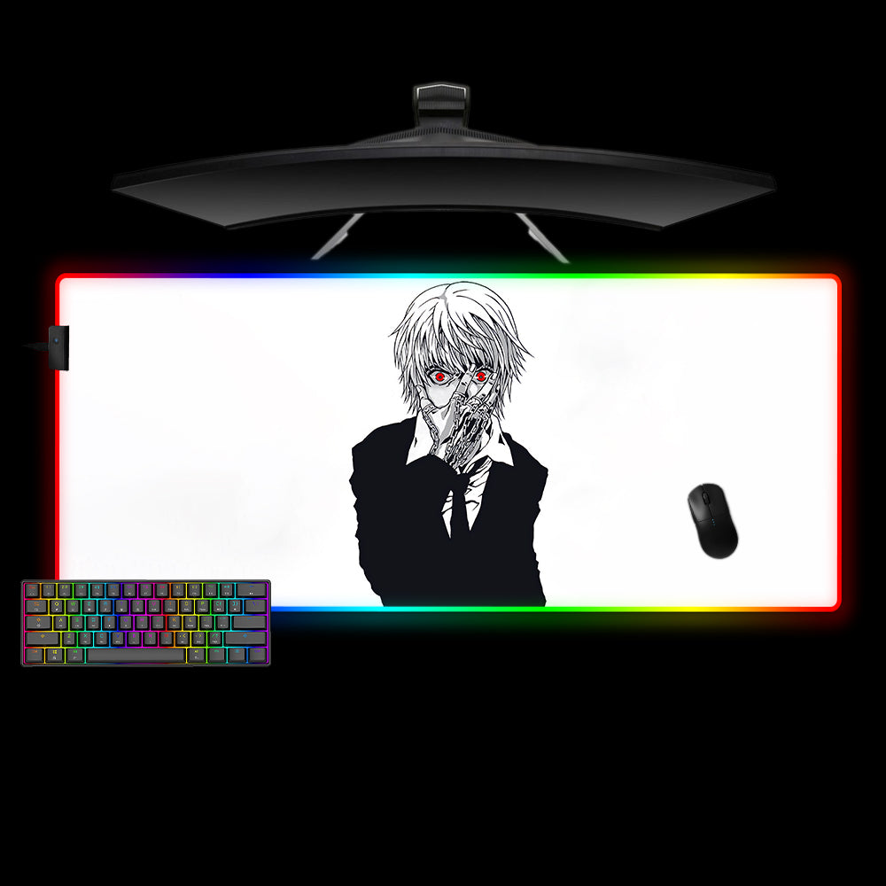 Kurapika Red Eyes Design XXL Size RGB Lit Gaming Mouse Pad