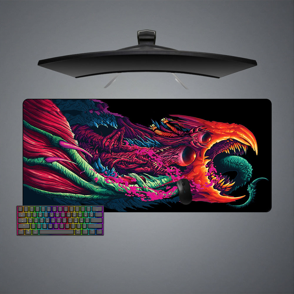 CSGO Hyperbeast Black Design XL Size Gamer Mouse Pad, Computer Desk Mat