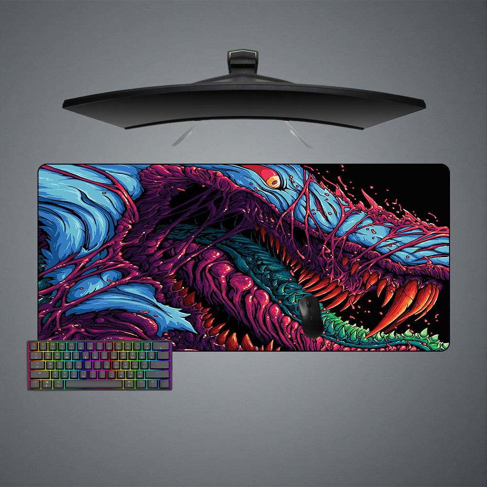 CSGO Hyperbeast Crazed Design Large Size Gamer Mouse Pad, Computer Desk Mat