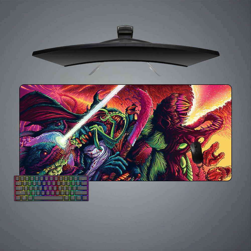 Hyperbeast Elementals Design Large Size Gamer Mouse Pad, Computer Desk Mat