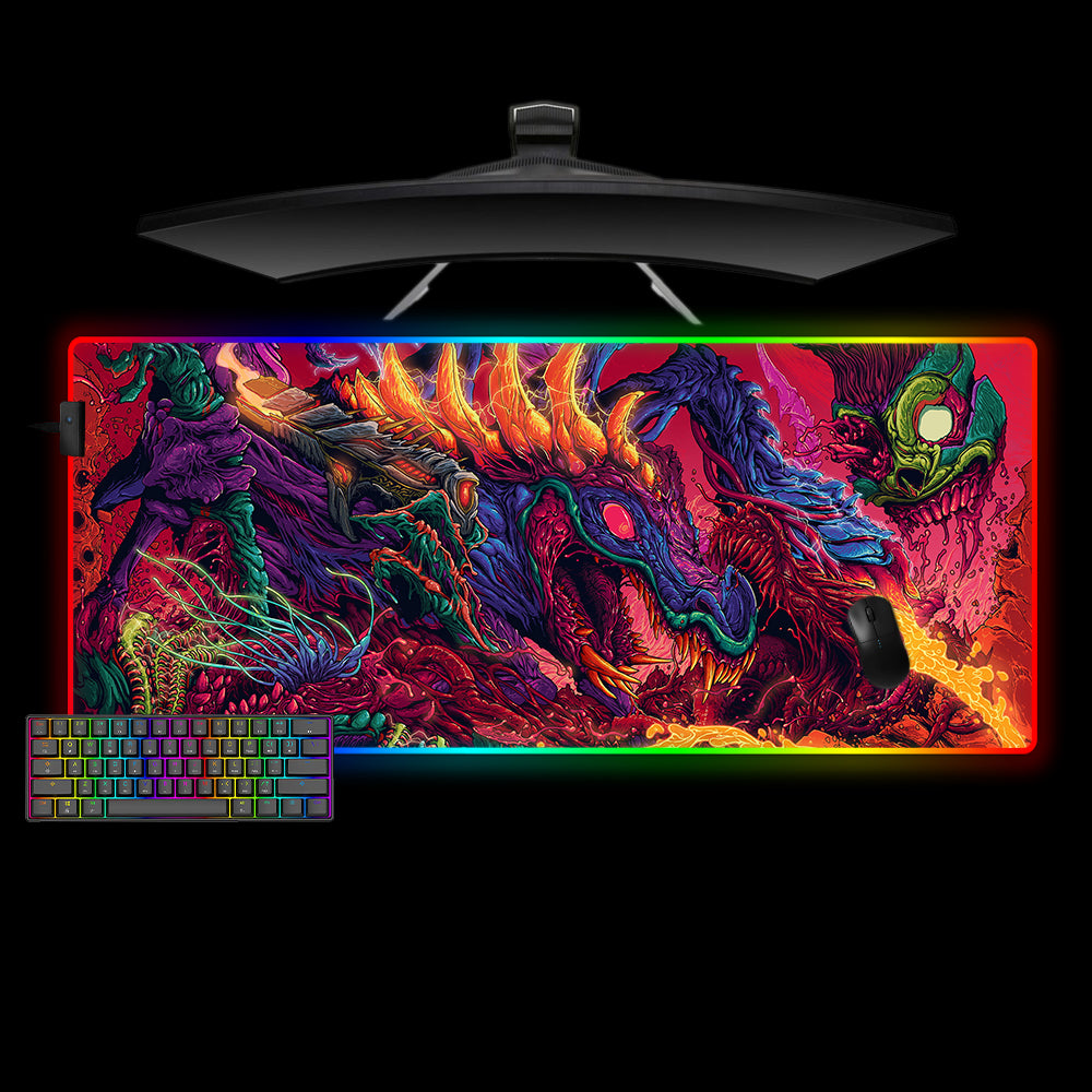 CSGO Hyperbeast Feast Design Large Size RGB Gamer Mouse Pad, Computer Desk Mat