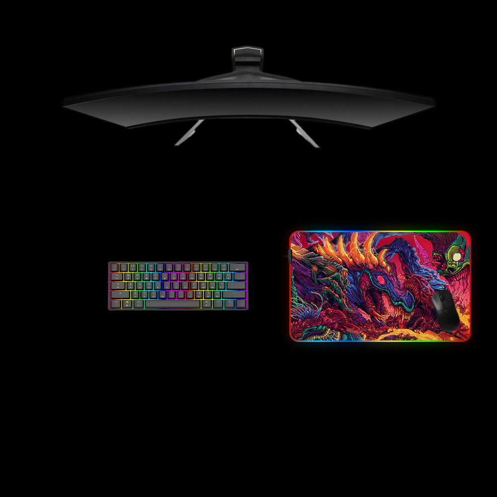 CSGO Hyperbeast Feast Design Medium Size RGB Gamer Mouse Pad, Computer Desk Mat