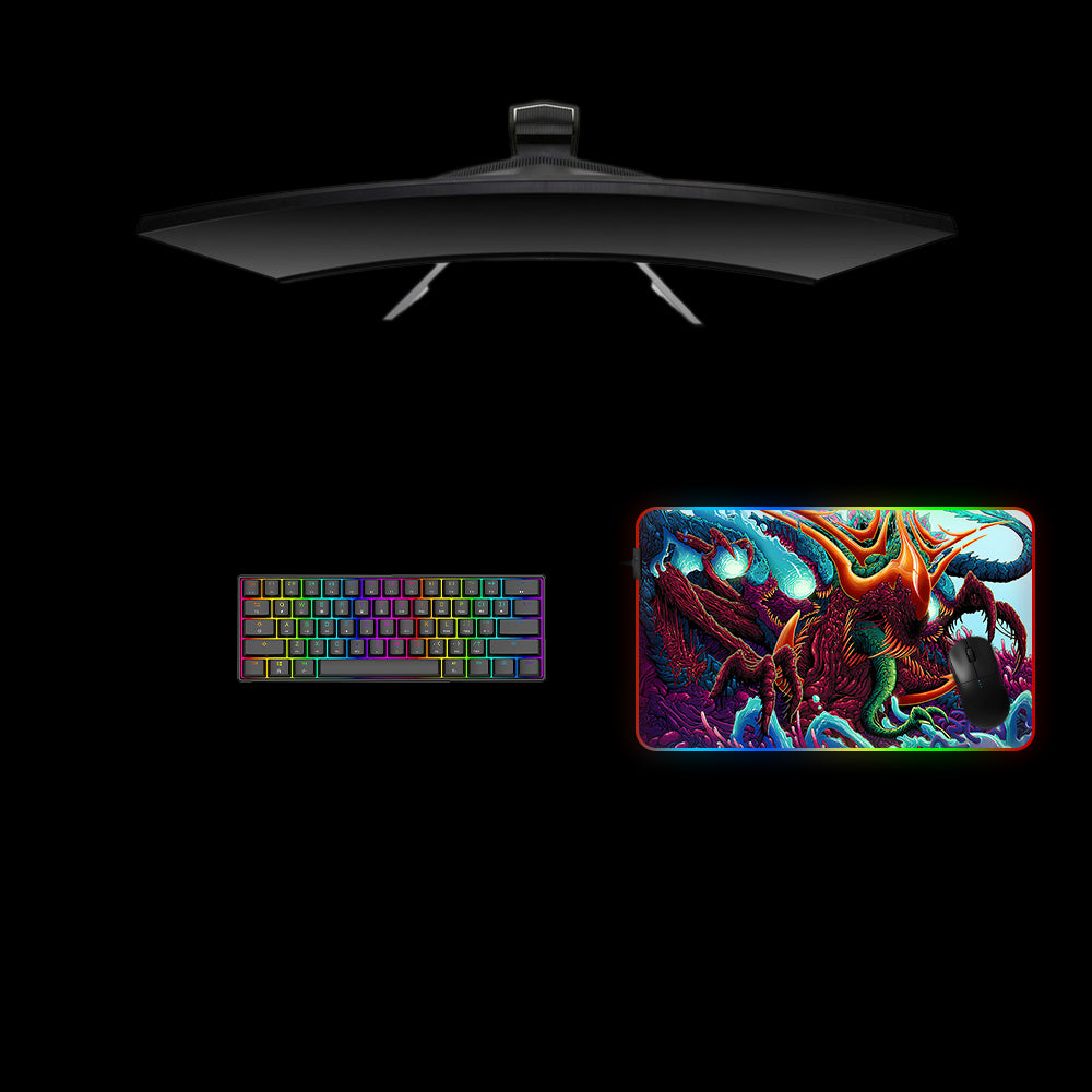 Hyperbeast Magic Design Medium Size RGB Lighting Gamer Mouse Pad, Computer Desk Mat