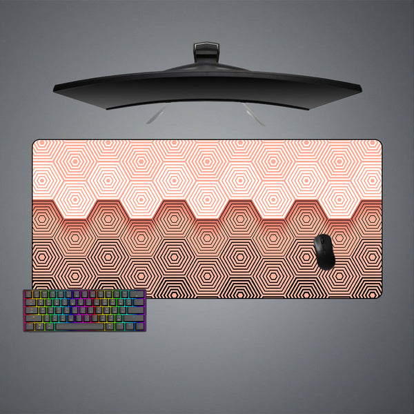 Hypnotic Hex Pattern Design XXL Size Gamer Mouse Pad