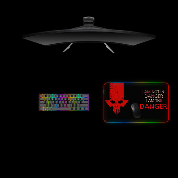 I Am The Danger Design Medium Size RGB Lit Gamer Mouse Pad
