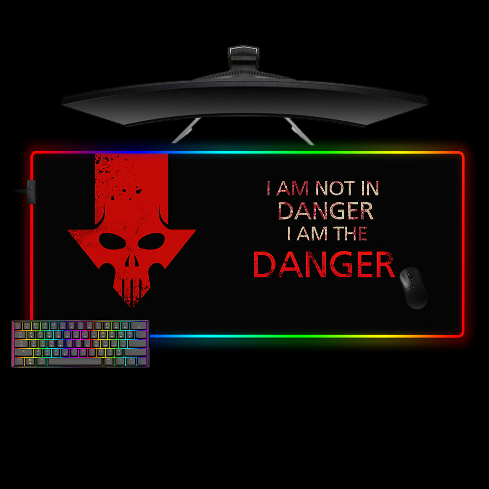 I Am The Danger Design XL Size RGB Lit Gamer Mouse Pad