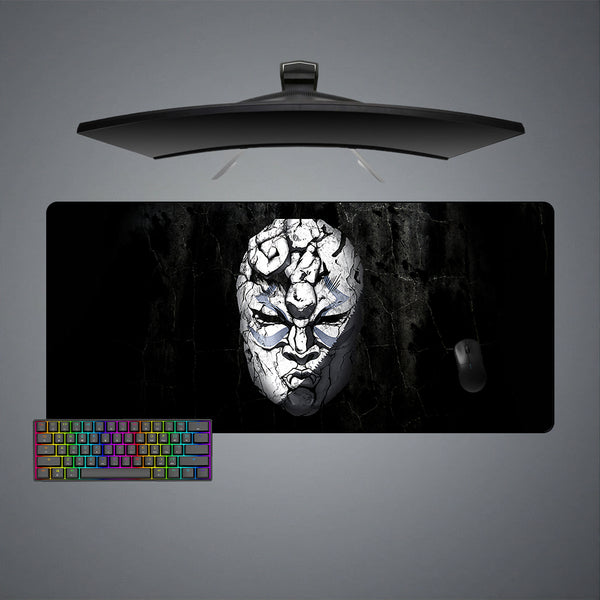 XXL size gamer mousepad with Jojos Bizarre Adventure Stone Mask printed design