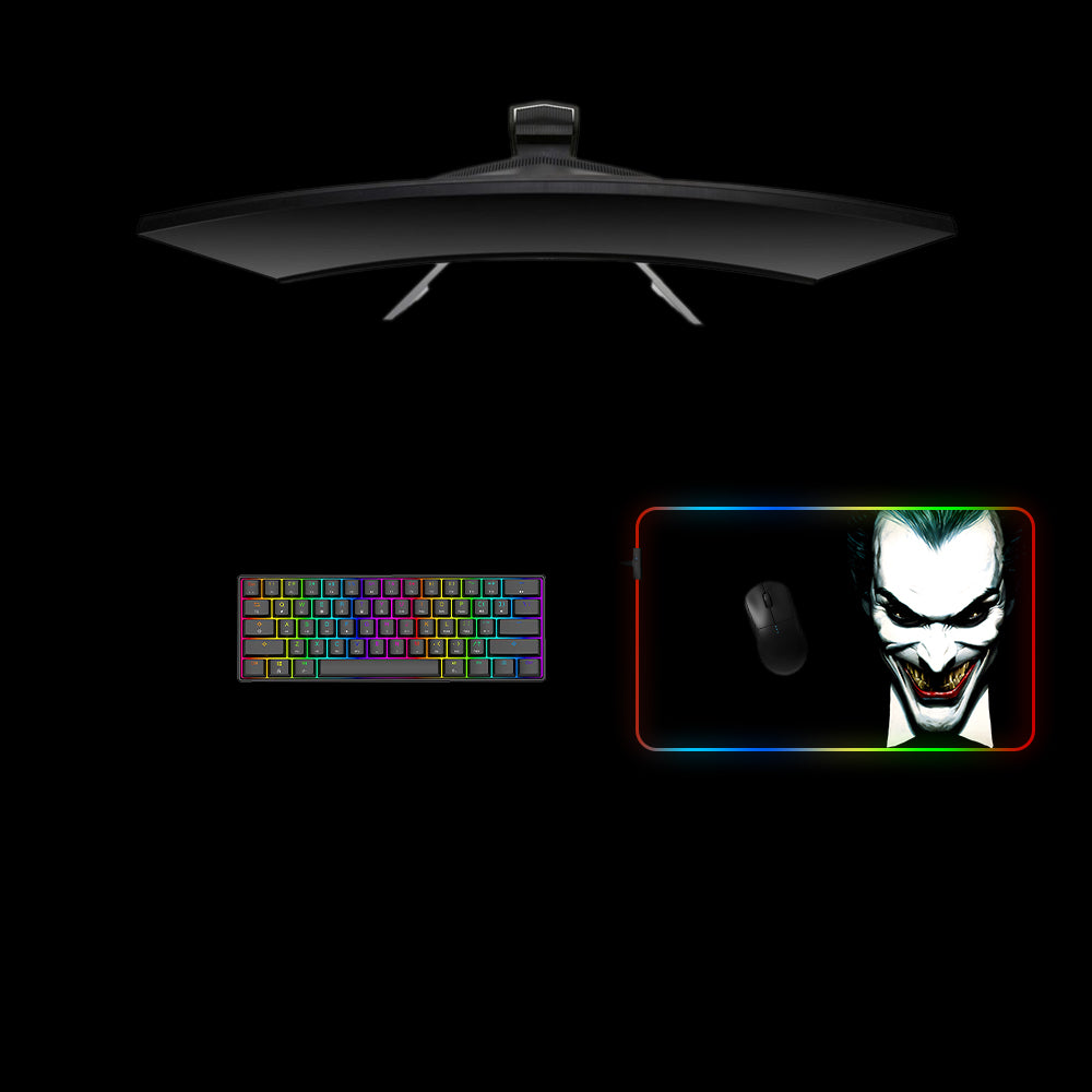 Joker Face Right Design Medium Size RGB Lit Gaming Mouse Pad