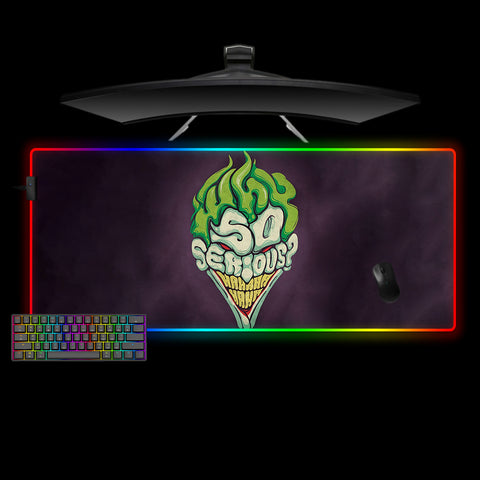Joker "Why So Serious" Design XL Size RGB Light Gaming Mouse Pad