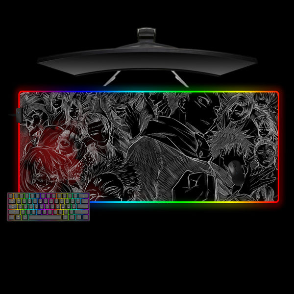 Jujutsu Kaisen Drawing Design XXL Size RGB Lit Gaming Mouse Pad