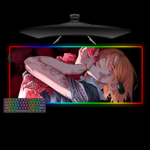 Jujutsu Kaisen Nobara Roses Design XL Size RGB Backlit Gamer Mouse Pad