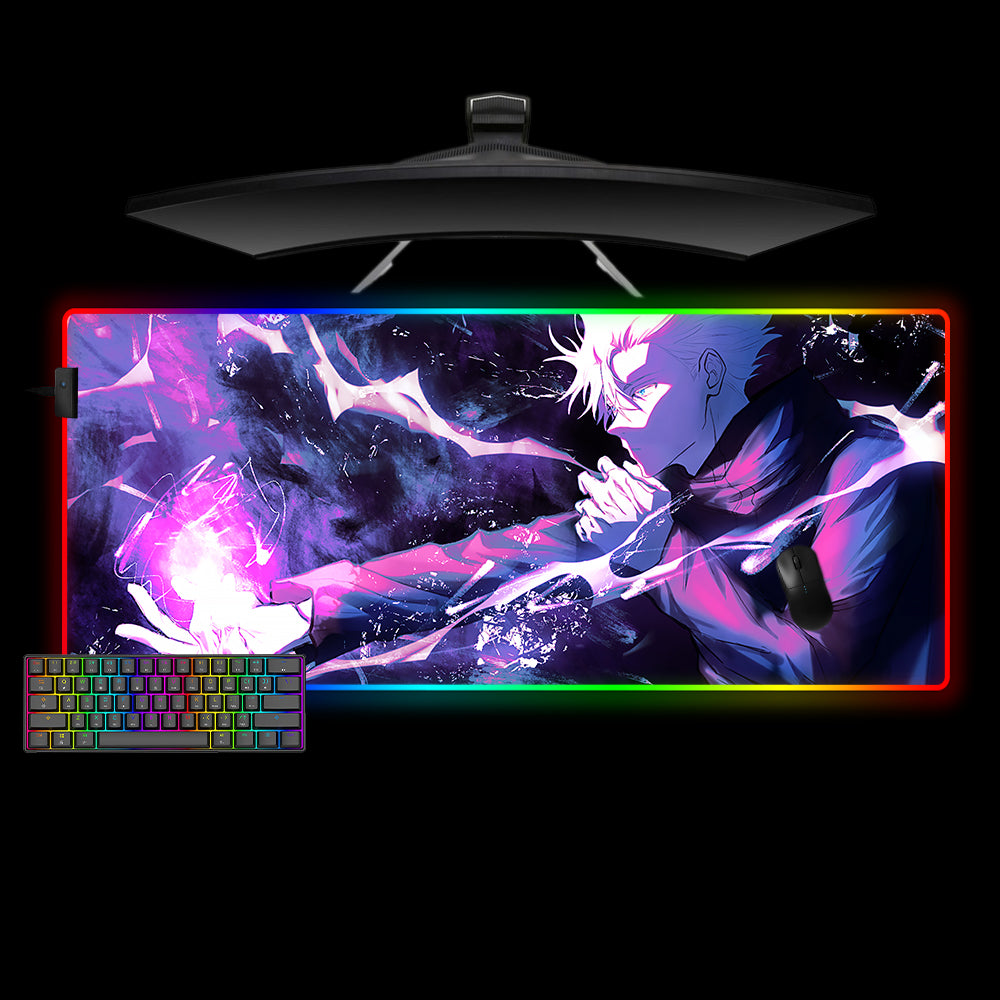 Jujutsu Kaisen Satoru Purple Design XXL Size RGB Illuminated Gamer Mouse Pad
