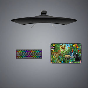 Jungle Animals Design Medium Size Gamer Mouse Pad, Computer Desk Mat