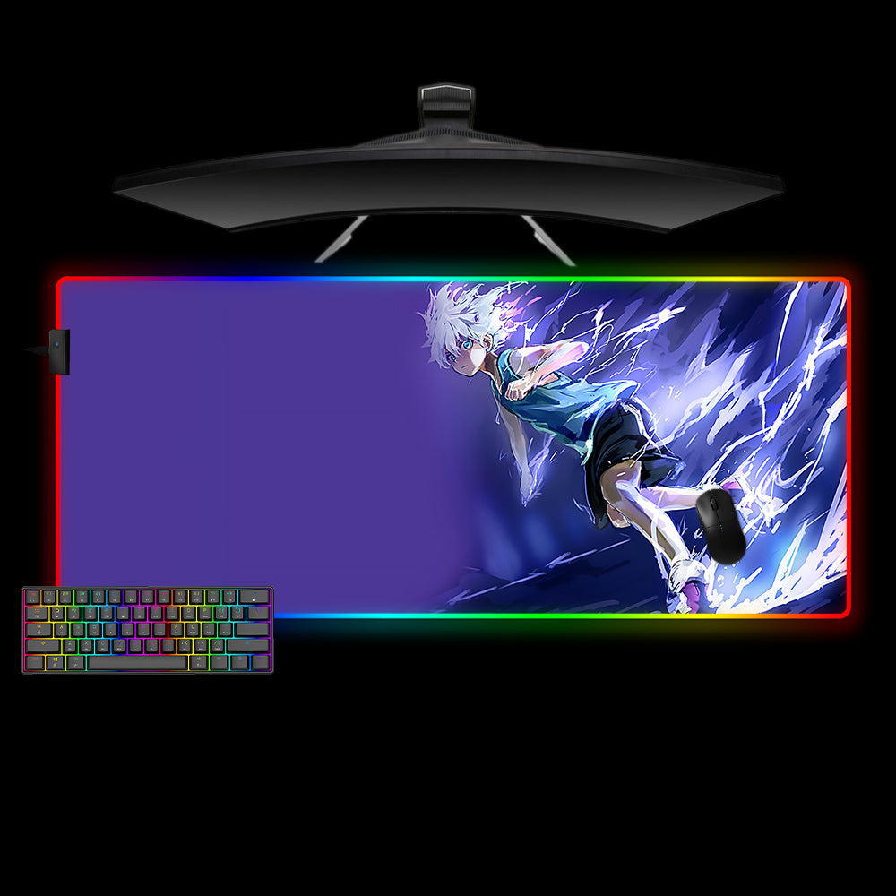 Killua Zoldyck Design XXL Size RGB Illuminated Gaming Mouse Pad