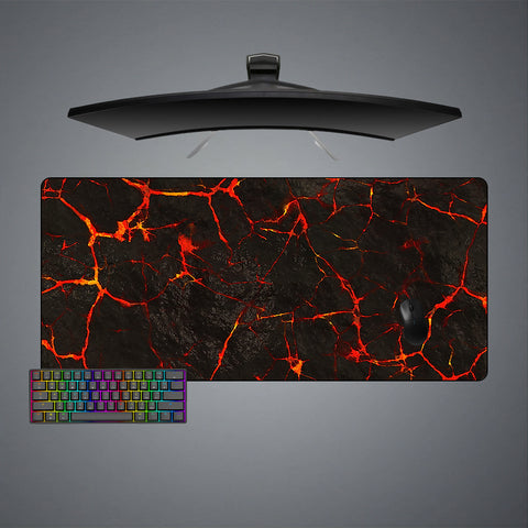 Lava Cracks Design XXL Size Gaming Mouse Pad