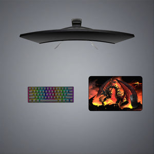 Lava Dragon Design Medium Size Gamer Mouse Pad, Computer Desk Mat