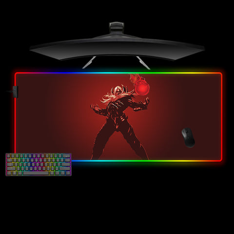 Vladimir Red Design XL Size RGB Lighting Gaming Mouse Pad, Computer Desk Mat