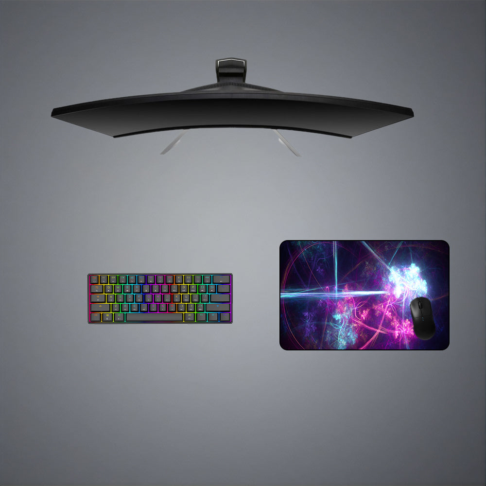 Light Show Abstract Design Medium Size Gamer Mouse Pad, Computer Desk Mat