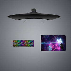 Light Show Abstract Design Medium Size Gamer Mouse Pad, Computer Desk Mat