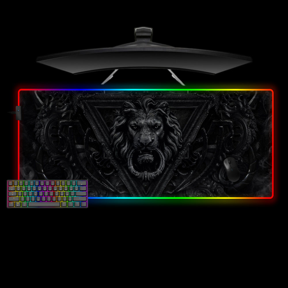 Lion Door Design XL Size RGB Gamer Mouse Pad