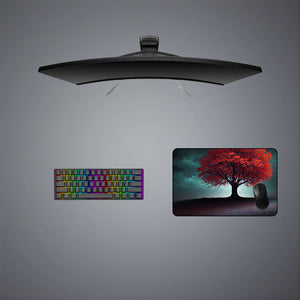 Lone Red Tree Painting Design Medium Size Gaming Mousepad