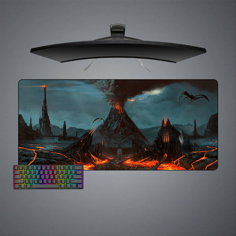 LOTR Mordor Design XXL Size Gamer Mouse Pad, Computer Desk Mat