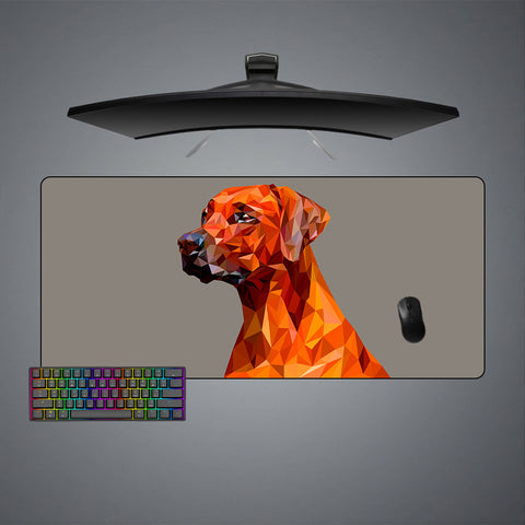 Low Poly Dog Design XL Size Gaming Mouse Pad, Computer Desk Mat