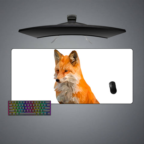 Low Poly Fox Design XXL Size Gaming Mouse Pad, Computer Desk Mat