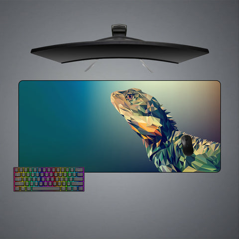 Low Poly Lizard Design XL Size Gaming Mouse Pad, Computer Desk Mat