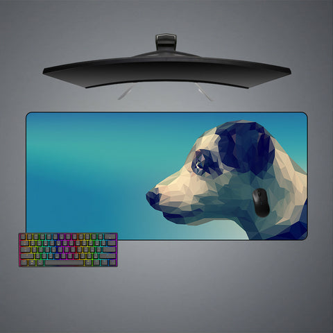 Low Poly Puppy Design Large Size Gaming Mouse Pad, Computer Desk Mat