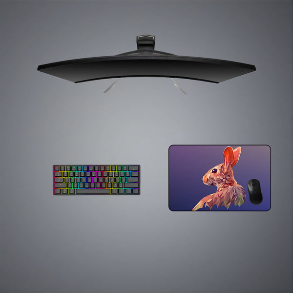 Low Poly Rabbit Design Medium Size Gaming Mouse Pad, Computer Desk Mat