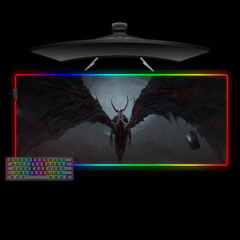 Lucifer Wings Design XXL Size RGB Lighting Gaming Mouse Pad