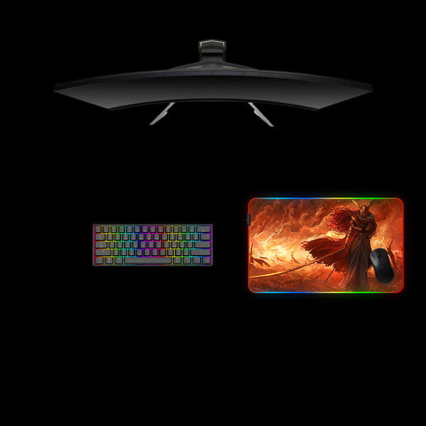 Malenia Blade of Miquella Design Medium Size RGB Lit Gaming Mouse Pad