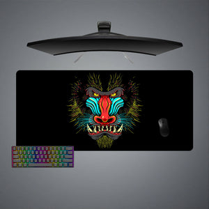 Mandrill Ape Design Large Size Gamer Mouse Pad, Computer Desk Mat