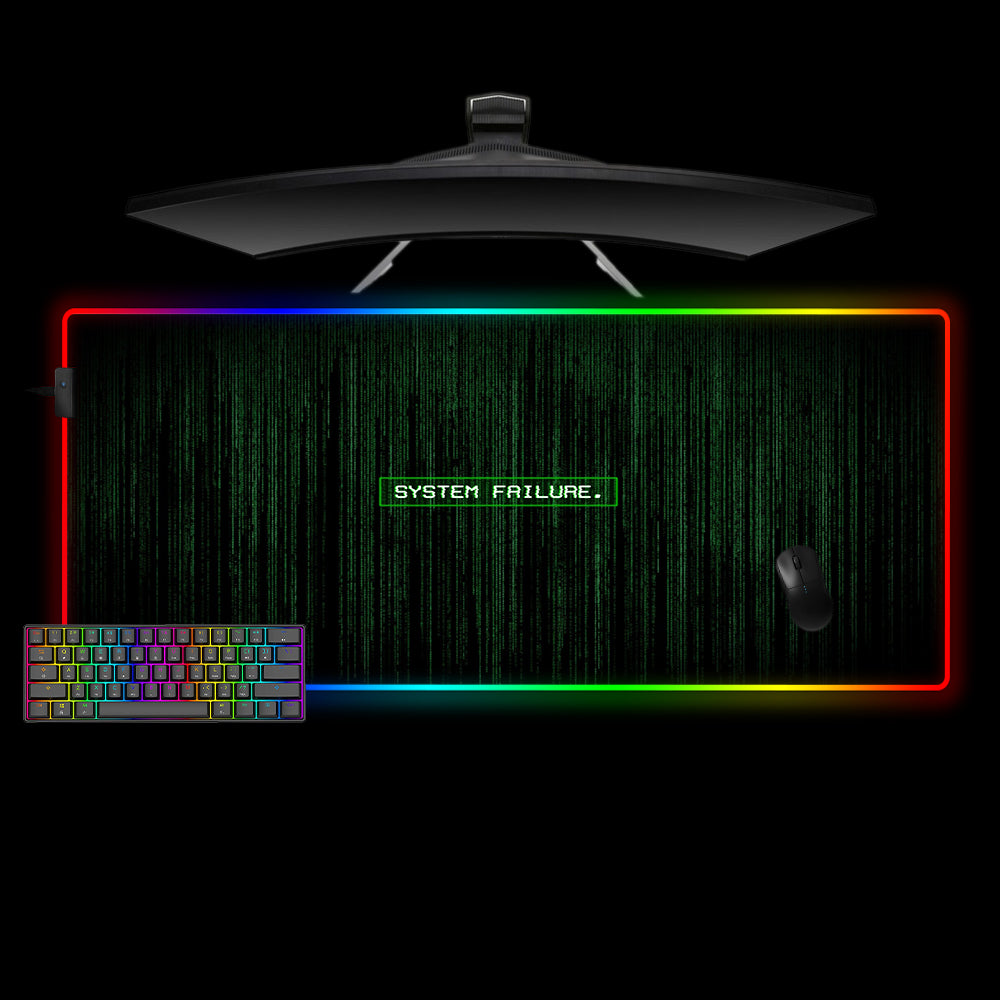 Matrix System Failure Design XL Size RGB Mousepads