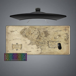 Middle Earth Map Design XXL Size Gaming Mouse Pad