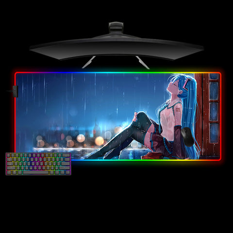 Miku Rain Design XXL Size RGB Light Gaming Mouse Pad