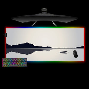 Minimalist Lake Design XXL Size RGB Lit Gaming Mouse Pad