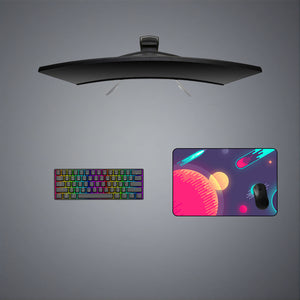 Minimalist Space Art Design Medium Size Gamer Mouse Pad, Computer Desk Mat