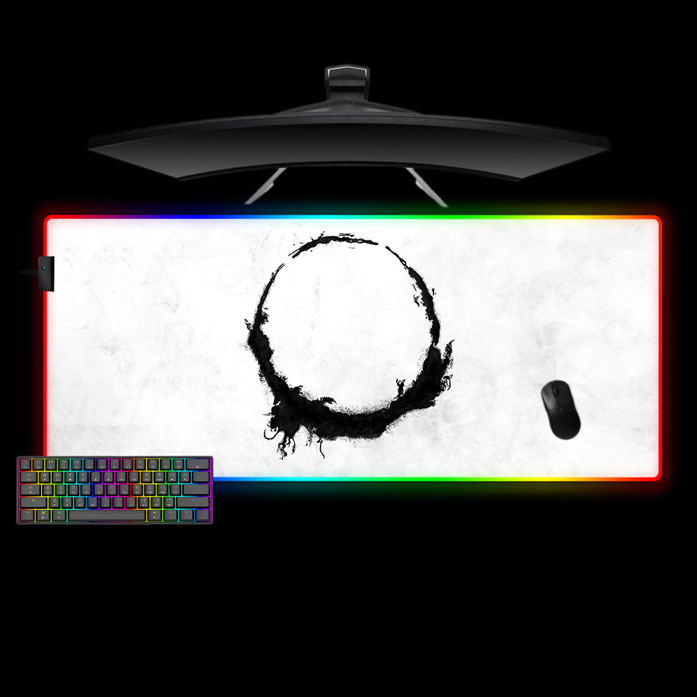Monochrome Sign Design XXL Size RGB Lit Gaming Mouse Pad