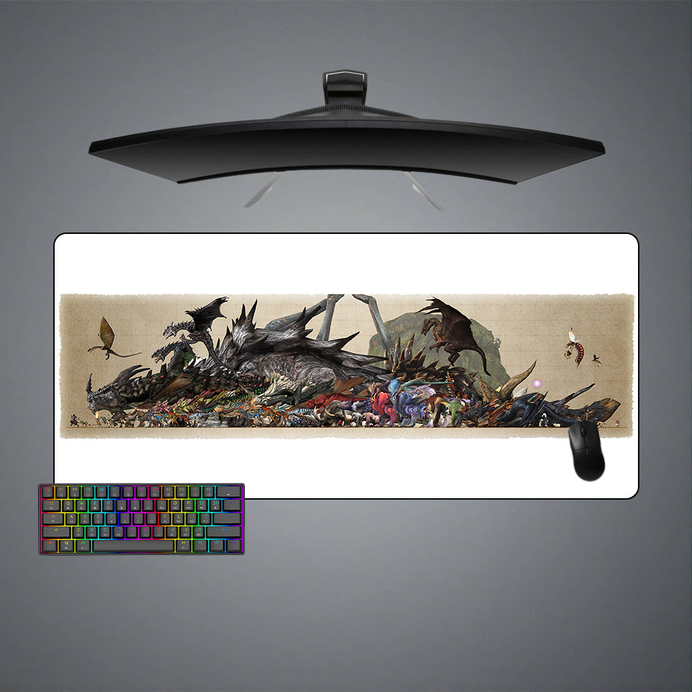 Monster Hunter Monster Scale Design XXL Size Gamer Mousepad