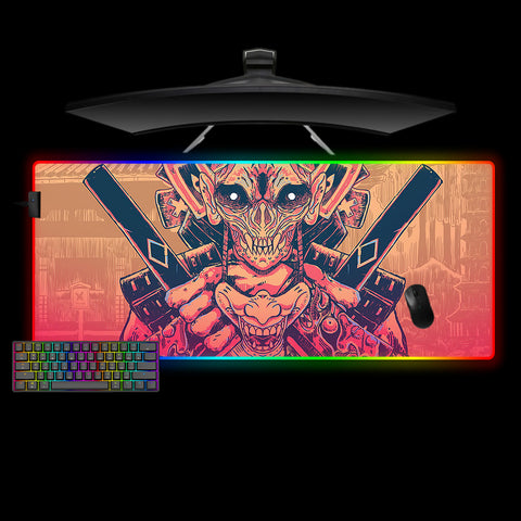 Monster Samurai Design XXL Size RGB Light Gaming Mousepad