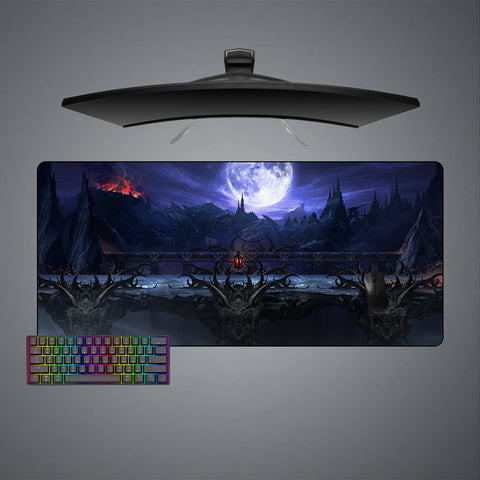 XXL size gamer mouse pad with Mortal Kombat bridge stage printed design