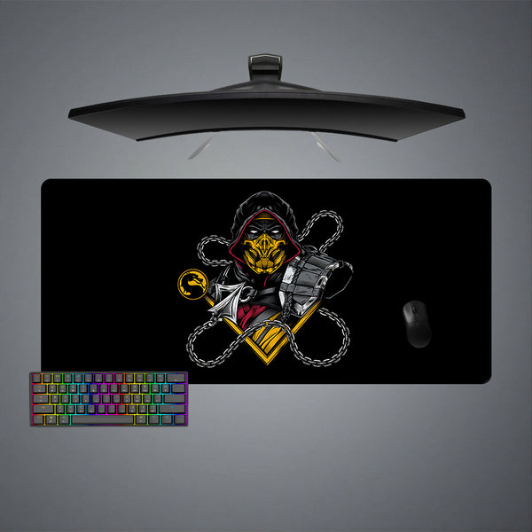 XL size gaming mousepad with Mortal Kombat Scorpion Chain printed design
