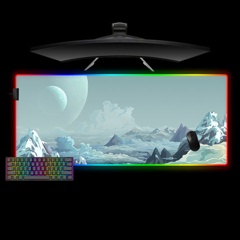 Mountain Painting Design XL Size RGB Lit Gaming Mouse Pad
